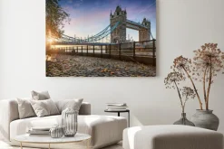 Obraz: Basztowy most w londyn, zjednoczone królestwo, podczas złotego