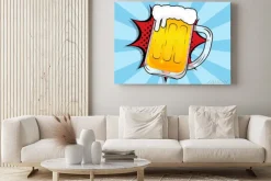 Obraz: Beer mug with boom comic book, pop art