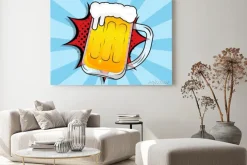 Obraz: Beer mug with boom comic book, pop art
