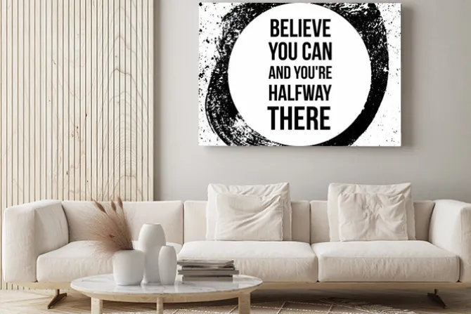 Obraz: Believe you can and you are halfway there. motivational quotes.