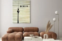 Obraz: Berlin archiwalne pocztówki - wieża telewizyjna i liter streszczenie