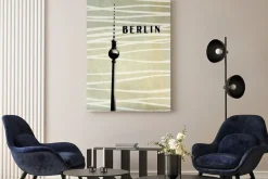 Obraz: Berlin archiwalne pocztówki - wieża telewizyjna i liter streszczenie