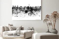 Obraz: Berlin skyline czarno akwarelą
