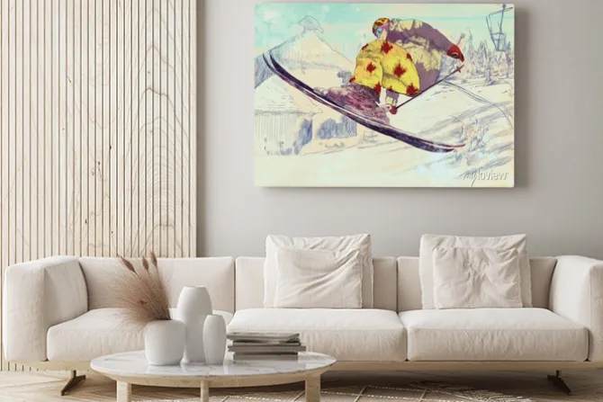 Obraz: Bezpłatne narciarz styl, podstęp (jest to rysunek konwertowane