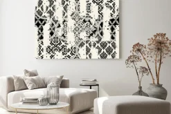 Obraz: Bezproblemowa rocznika wzór z efektem ścierania. płytki mozaikowe.