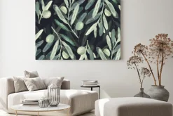 Obraz: Bezszwowy akwareli olea kwiecisty wzór z oliwkami rozgałęzia