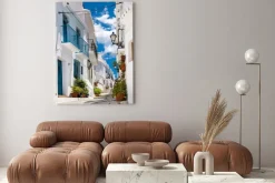 Obraz: Biała uliczka z domami