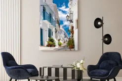 Obraz: Biała uliczka z domami