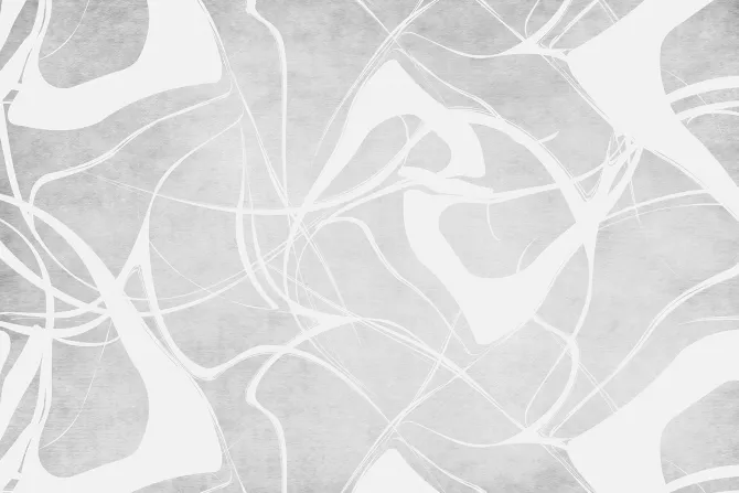 Obraz: Białe linie na szarym tle w stylu skandynawskim