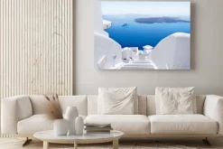 Obraz: Białe schody na greckiej wyspie santorini