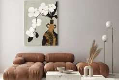 Obraz: Biały kwiat orchidea w wazonie