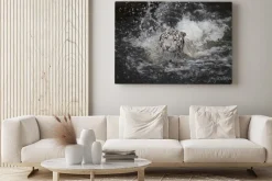 Obraz: Biały tygrys w wodzie