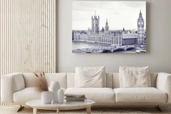 Obraz: Big ben i parlament w stylu vintage