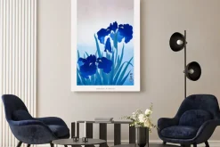 Obraz: Błękitne irysy (1-częściowy) pionowy