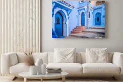 Obraz: Błękitny dom w maroko architektura