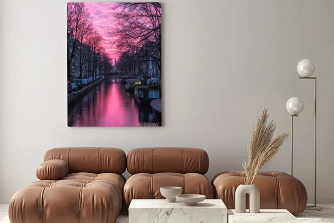 Obraz: Bloemgracht amsterdam zachód kanały