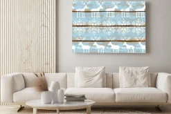 Obraz: Boże narodzenie bez szwu z jeleni i płatki śniegu