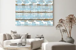 Obraz: Boże narodzenie bez szwu z jeleni i płatki śniegu