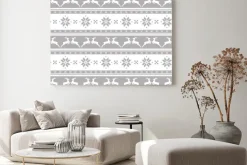 Obraz: Boże narodzenie w paski wzór z jeleni. wektor bez szwu tła