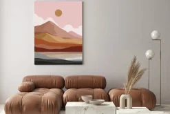 Obraz: Boho krajobraz z zachodem słońca