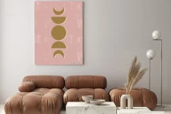 Obraz: Boho kształty na różowym tle