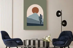 Obraz: Boho minimalistyczny krajobraz