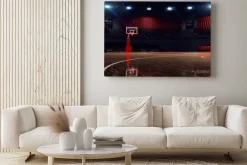 Obraz: Boisko do koszykówki. unfocus w odległości strzał z dystansu