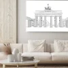 Obraz: Brama brandenburska. berlin symbolem arch. ręcznie rysowane ołówkiem