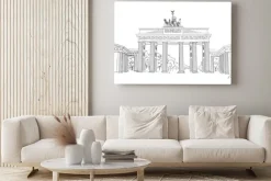 Obraz: Brama brandenburska. berlin symbolem arch. ręcznie rysowane ołówkiem