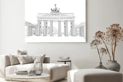 Obraz: Brama brandenburska. berlin symbolem arch. ręcznie rysowane ołówkiem