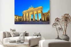 Obraz: Brama brandenburska w nocy - berlin - niemcy