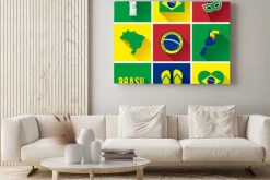 Obraz: Brazylia płaski zestaw ikon. zestaw vector graphic płaskich ikon