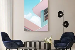 Obraz: Budynek w stylu miami beach - minimalistyczna architektura