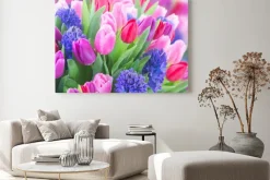 Obraz: Bukiet hiacyntów i tulipanów