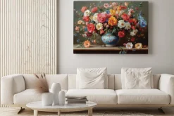 Obraz: Bukiet kolorowych kwiatów w wazonie piękna kompozycja