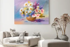 Obraz: Bukiet letnich kwiatów, malarstwa olejnego