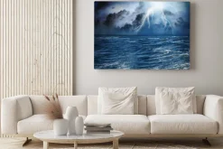 Obraz: Burza z piorunami nad oceanem