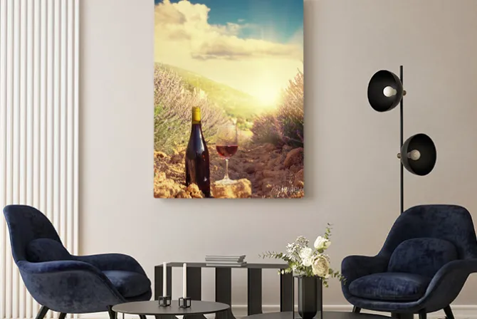 Obraz: Butelka wina.