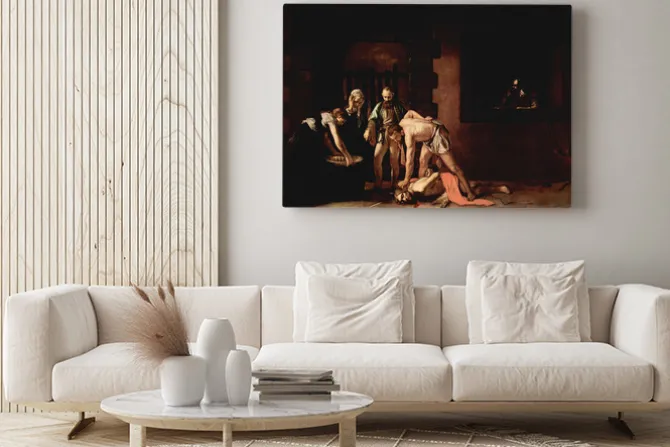 Obraz: Caravaggio - ścięcie św. jana chrzciciela