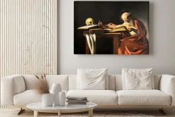 Obraz: Caravaggio - św. hieronim piszący