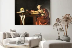 Obraz: Caravaggio - św. hieronim piszący
