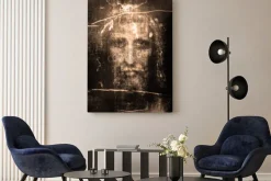 Obraz: Całun turyński z bliska