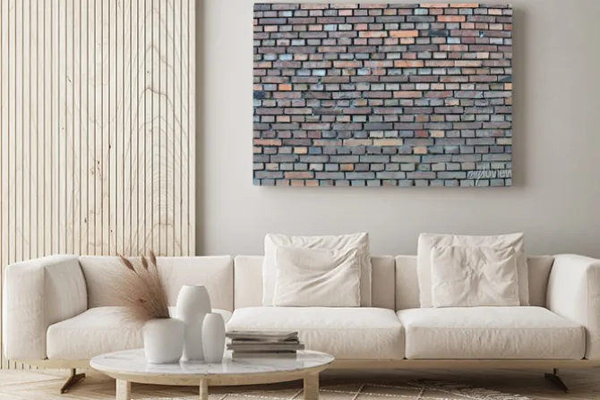 Obraz: Ceglany mur - tło