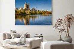 Obraz: Central park i manhattan, upper west side z kolorowych spadek