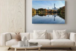 Obraz: Central park krajobraz spadek odbicie w nowym jorku