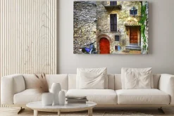 Obraz: Charakterystyczne uliczki średniowiecznych miast we włoszech