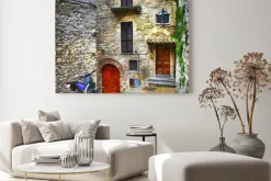 Obraz: Charakterystyczne uliczki średniowiecznych miast we włoszech