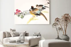 Obraz: Chiński malarstwo tuszem ptaków i roślin