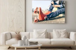 Obraz: Chłopiec figurowa z inteligentnego telefonu