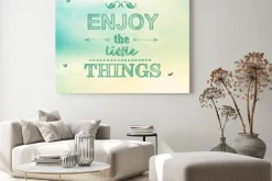 Obraz: Ciesz się z małych rzeczy, tekst z małych motyli
